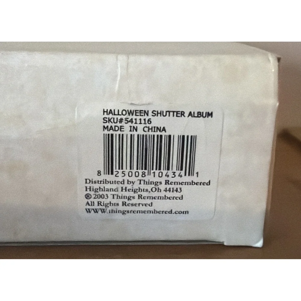 Things Remembered Halloween Shutter Album with Bat & Pumpkin - NEW IN BOX
